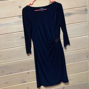 Chaps Navy sz medium midi dress